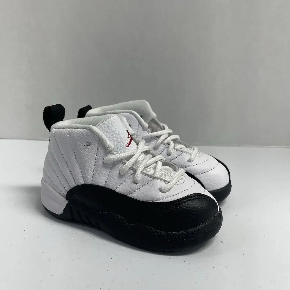 Air Jordan 12 Retro TD Taxi Flip 850000 162 Size 9 C Baby Toddler Shoes White